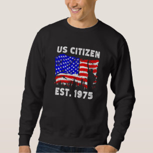 Sweatshirt Fier citoyen américain depuis 1975 pour le nouvel 