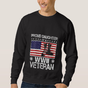 Sweatshirt Fier Fille Fille De Fille 2ème guerre mondiale Vét