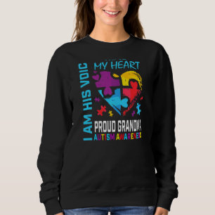 Sweatshirt Fier grand-mère Sensibilisation sur l'autisme peti