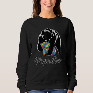 Sweatshirt Fier papa Papa Ours Sensibilisation à l'autisme Au