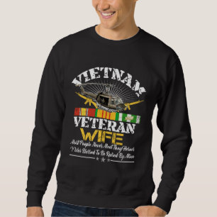 Sweatshirt Fière épouse d'un vétéran militaire du Vietnam