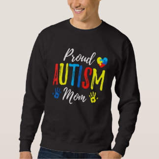 Sweatshirt Fière Maman Autisme Sensibilisation Cœurs Fête des