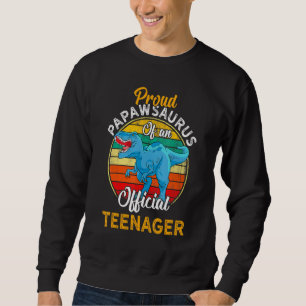 Sweatshirt Fière Papawsaurus Dinosaur Adolescent Officiel 13 