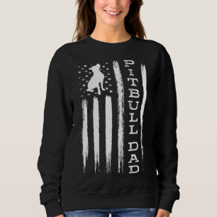Sweatshirt Fière Pitbull Papa Amérique Bully Chien Pittie