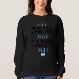 Sweatshirt Fiers règles argentines Argentine Drapeau argentin