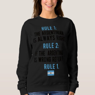 Sweatshirt Fiers règles argentines Argentine Drapeau argentin