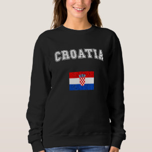 Sweatshirt Fierté croate Croatie Racines croates Drapeau croa