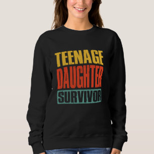 Sweatshirt Fille adolescente Survivor Vintage Papa Maman Père