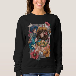 Sweatshirt Fille Boho avec sweat-shirt floral