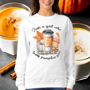 Sweatshirt fille citrouille épice amour automne saisonnier