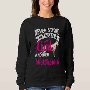 Sweatshirt Fille et son Wolfhound Lévrier irlandais Irish Wol
