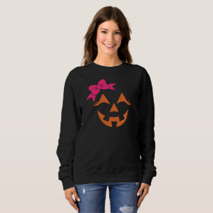 Sweatshirt Fille Jack-o'-lantern Citrouille Face Halloween