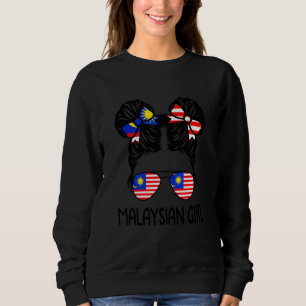 Sweatshirt Fille malaisienne Cheveux Décoiffés Fierté Malaisi