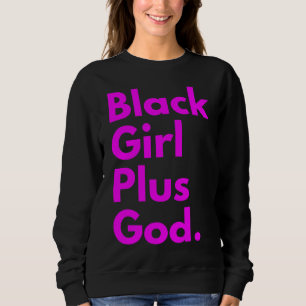 SWEATSHIRT FILLE NOIRE PLUS DIEU