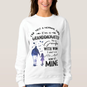 Sweatshirt Fille Normale Petite-Fille Grand-Père Avec Des Ail