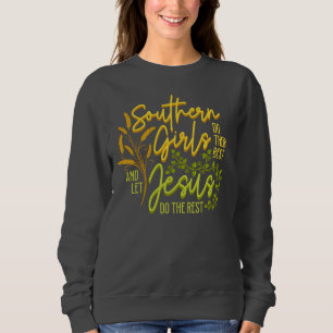 Sweatshirt Filles du Sud laissent Jésus faire le reste (gris 