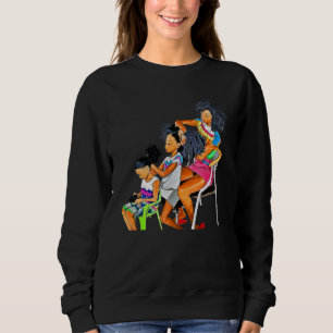 Sweatshirt Filles Enfants Noirs Aimez Vos Cheveux Naturels Fe