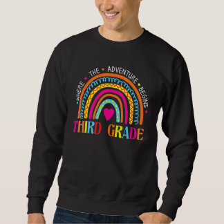 Sweatshirt Filles et garçons de troisième arc-en-ciel Profess