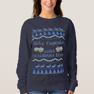 Sweatshirt Films de Noël et Cupcakes