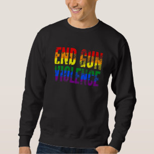 Sweatshirt Fin de la violence armée Drapeau américain USA dra