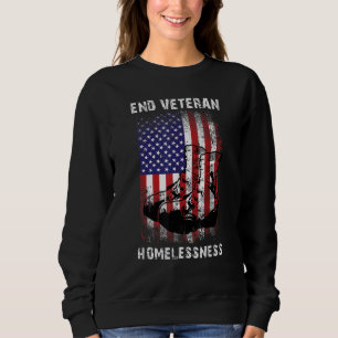 Sweatshirt Fin Vétérinaire sans-abri Vet American Flag Homele
