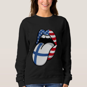 Sweatshirt Finnois Moitié Finlande Moitié Amérique Finlan