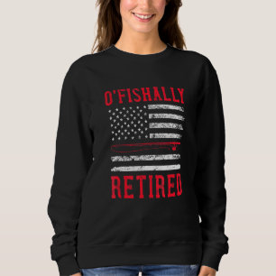 Sweatshirt Firefighter Fishing Retirement Usa Drapeau Patriot