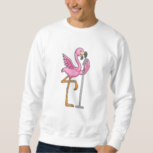 Sweatshirt Flamant rose à Chanter avec microphone