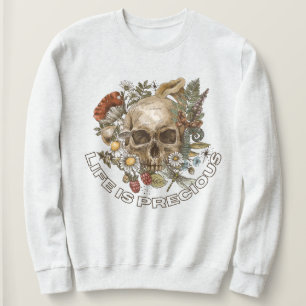 Sweatshirt Fleur de Crâne Vintage “Le Temps Est Pr