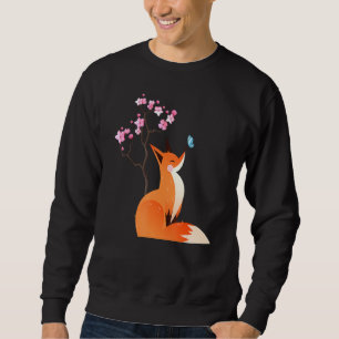 Sweatshirt Fleur de fleurs de cerisier japonais Fox Vintage
