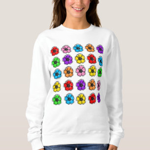 Sweatshirt Fleur Floral Doodle Line Art Aquarelle Abstraite