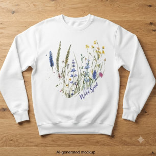 Sweatshirt Fleur Sauvage – Cadeau Esthétique pour Elle