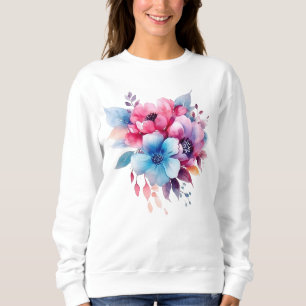 Sweatshirt Fleurs à l'aquarelle conception florale