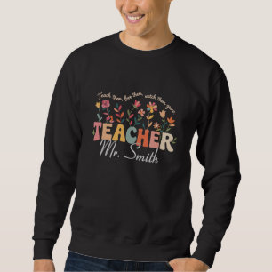 Sweatshirt Fleurs Groovy Personnalisées Cadeau Personnalisé E