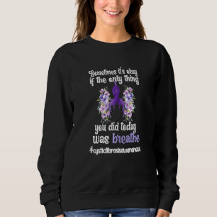 Sweatshirt Fleurs guerrières de la fibrose kystique Femme Rib