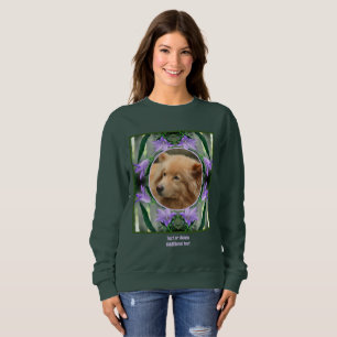 Sweatshirt Fleurs Lys Violet Cadre Créer Votre Propre Photo