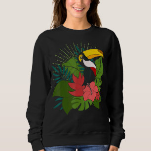 Sweatshirt Fleurs tropicales Zoo Animaux Animaux Oiseaux Exot