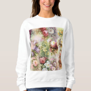 Sweatshirt Fleurs vintages