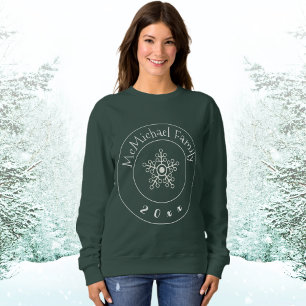 Sweatshirt Flocon de neige de la famille de Noël personnalisé