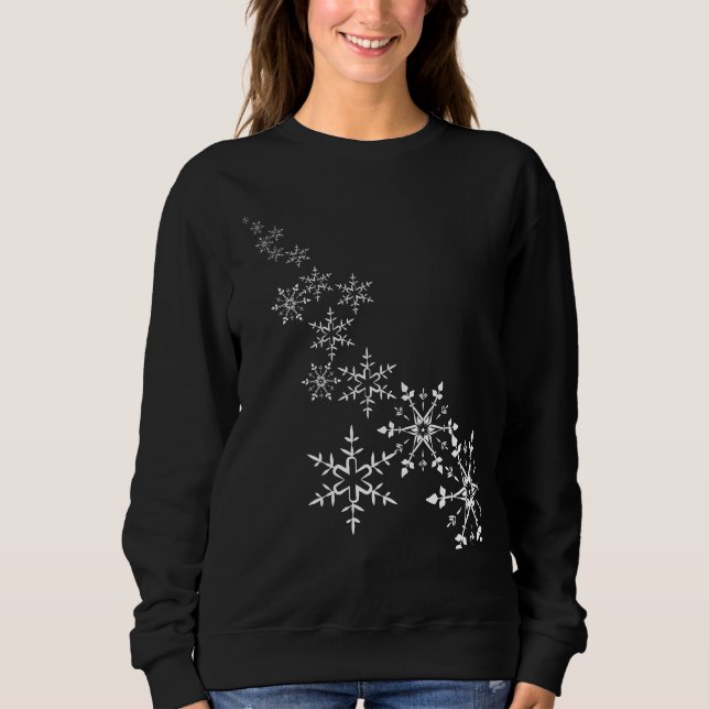 Sweatshirt Flocon de neige de Noël (Devant)