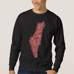 Sweatshirt Floral Palestine carte la liberté artistique pour