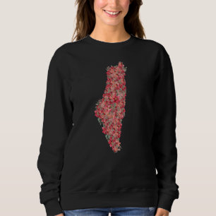 Sweatshirt Floral Palestine carte la liberté artistique pour