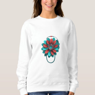 Sweatshirt Floral Stethoscope Design – Unique Medical & Healt