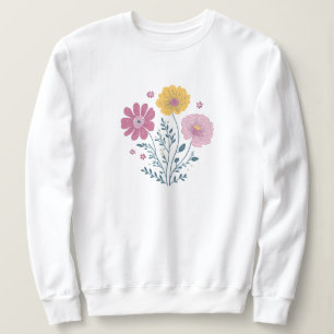 Sweatshirt Flore d'aquarelle mignonne