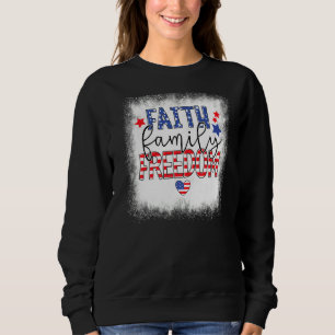 Sweatshirt Foi blanchie Liberté familiale Patriotique américa