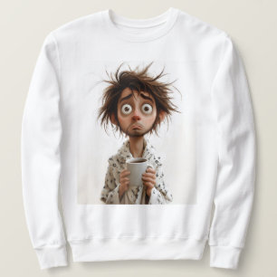 Sweatshirt Folie du matin : Café d'abord, questions plus tard