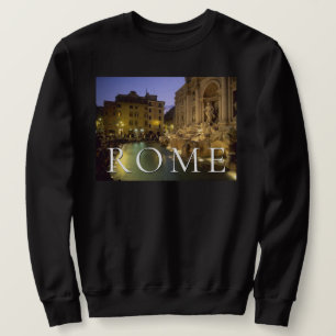 Sweatshirt Fontaine de Trevi la nuit Rome, Lazio, Italie