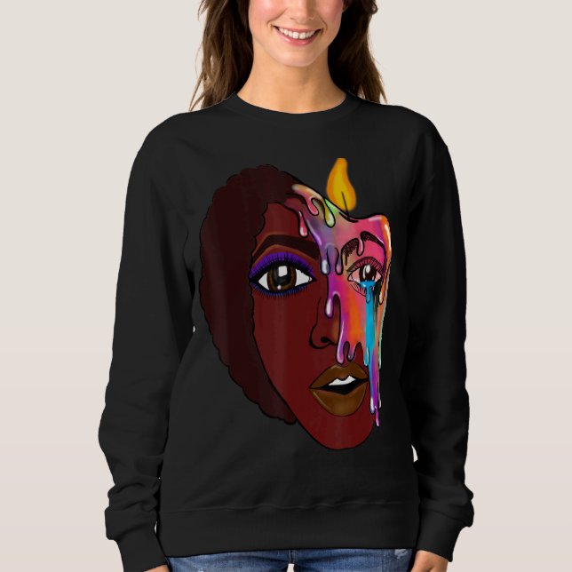 Sweatshirt Fonte du visage anxieux (Devant)
