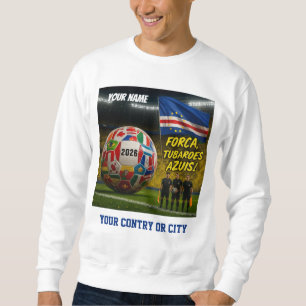 Sweatshirt Football 2026 Cabo Verde Nom personnalisé pays