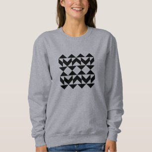Sweatshirt Formes géométriques modernes Art en noir et blanc